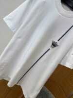 LV Crown Embroidered Twill Crew-Neck Short-Sleeve T-Shirt - 图片 4