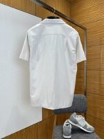Prada Metal Micro-Logo Pocket Short-Sleeve lapel Shirt - 图片 2
