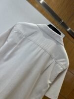 Prada Metal Micro-Logo Pocket Short-Sleeve lapel Shirt - 图片 6