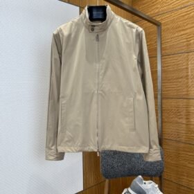 Dior Micro-Logo Embroidered Stand-Collar Jacket