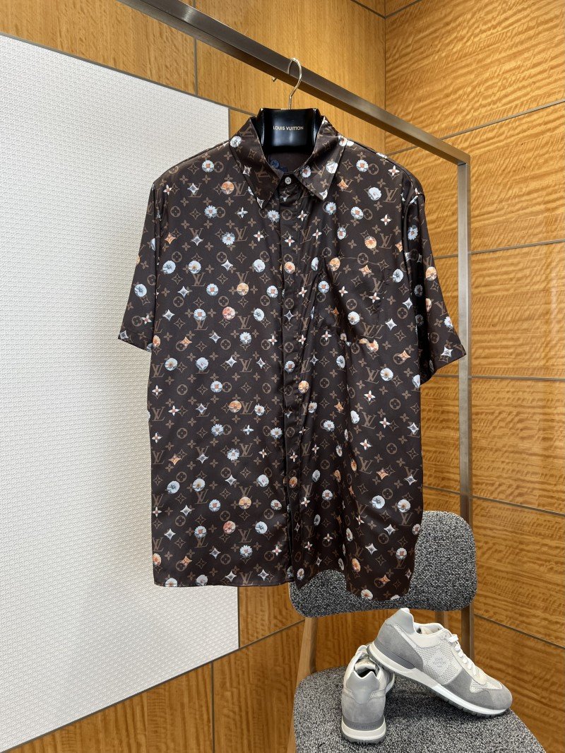 wsxc1775701626572_0.jpg LV Monogram Print Silk Short-Sleeve Shirt 2 - 图片 1
