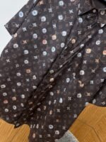 LV Monogram Print Silk Short-Sleeve Shirt 2 - 图片 4