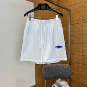 Balenciaga Resin-Embellished Embroidered Drawstring Casual Shorts