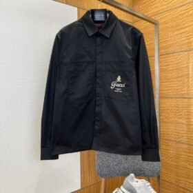 Gucci Pocket-Print Collared Work Jacket