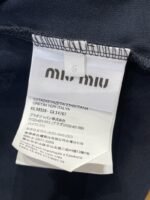 Miu Miu Logo Embroidered Checkered Patchwork Short-Sleeve Polo Shirt - 图片 9