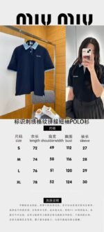 Miu Miu Logo Embroidered Checkered Patchwork Short-Sleeve Polo Shirt - 图片 10