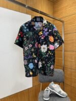 Gucci Floral All-Over Print Single-Button Short-Sleeve Shirt