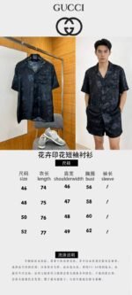 Gucci Floral Print lapel Short-Sleeve Collared Shirt - 图片 10