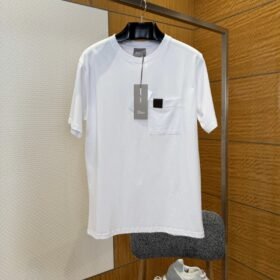 Dior Leather-Label Pocket Crew-Neck Short-Sleeve T-Shirt 2