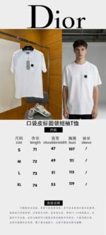 Dior Leather-Label Pocket Crew-Neck Short-Sleeve T-Shirt 2 - 图片 10